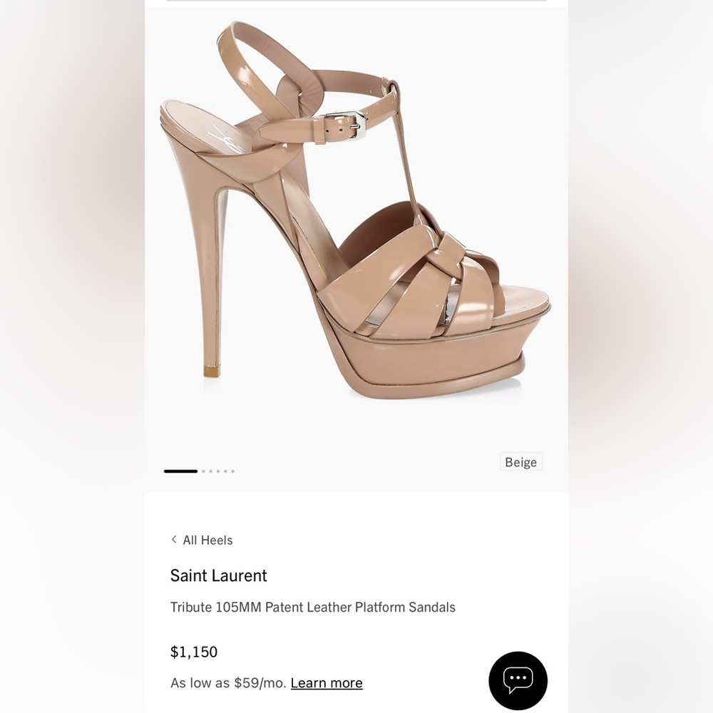 Almost Brand New Saint Lauren signature Sandals size 38.5 - Picture 11 of 11